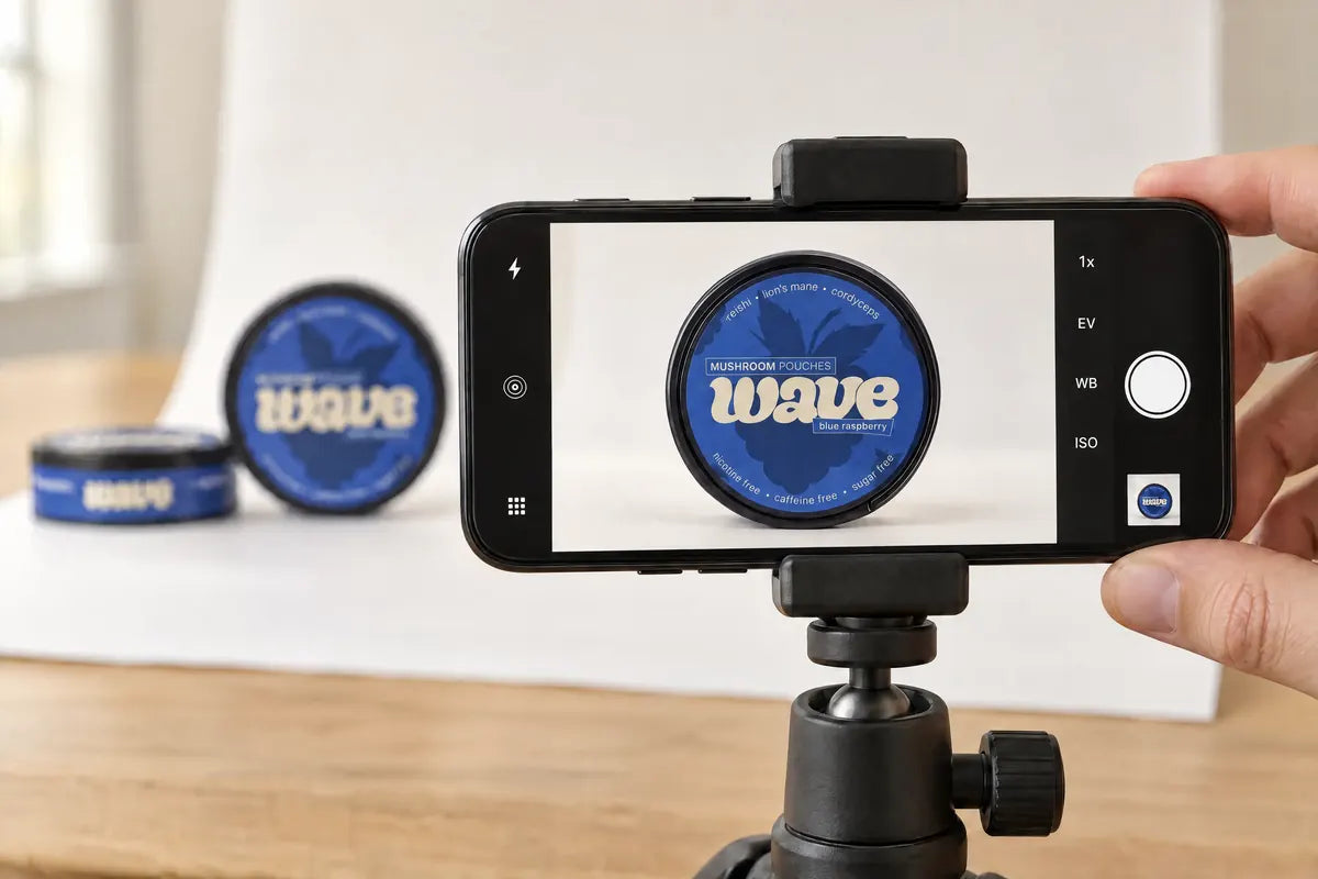 Photographing a WAVE can with a phone