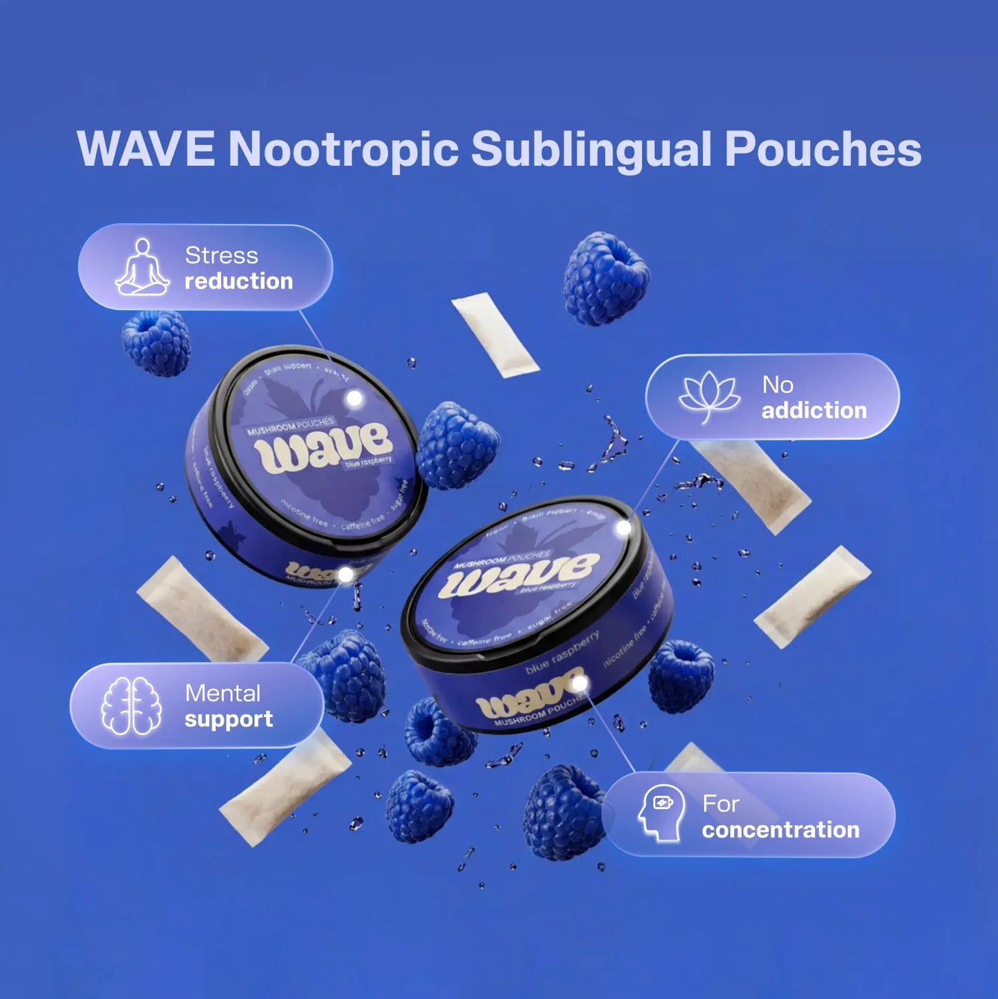 WAVE Natural mushroom pouches